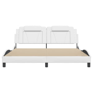 vidaXL Bed Frame "Viana" without Mattress White 180x200 cm Faux Leather