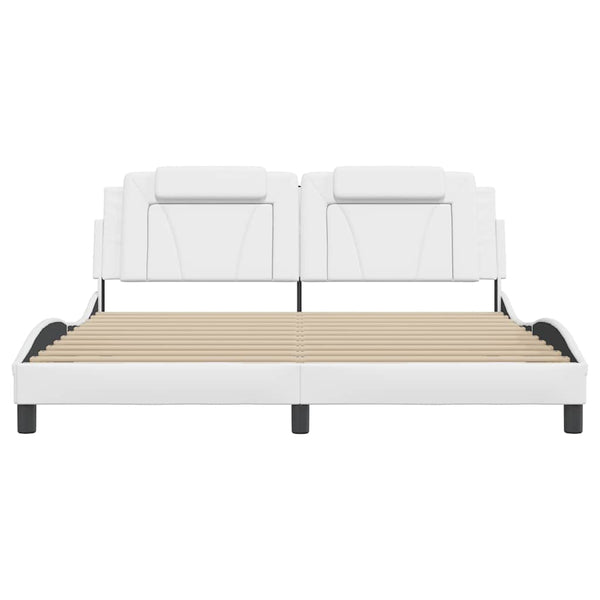 vidaXL Bed Frame "Viana" without Mattress White 180x200 cm Faux Leather