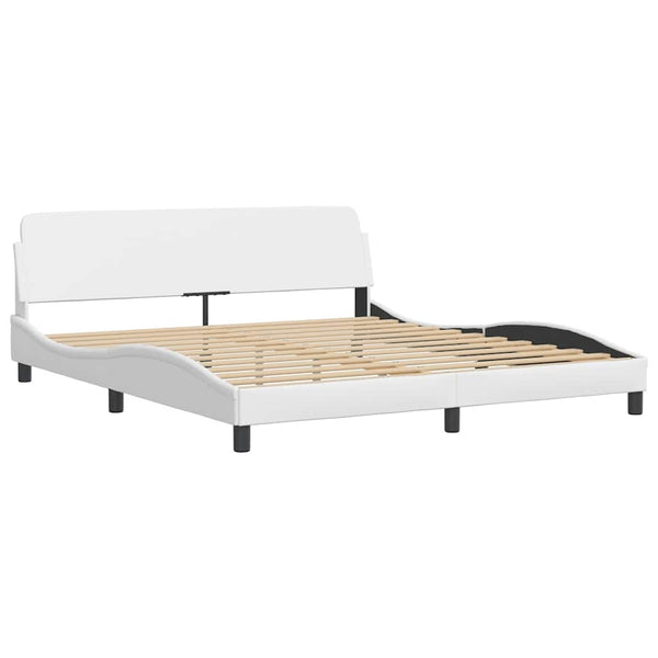 vidaXL Bed Frame "Viana" without Mattress White 180x200 cm Faux Leather