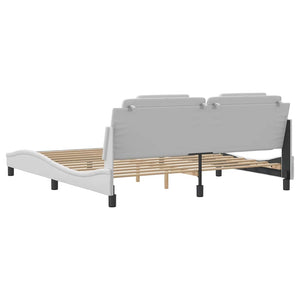 vidaXL Bed Frame "Viana" without Mattress White 180x200 cm Faux Leather
