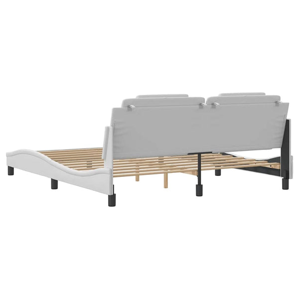 vidaXL Bed Frame "Viana" without Mattress White 180x200 cm Faux Leather