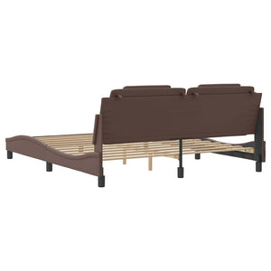vidaXL "Viana" Bed Frame without Mattress Brown 180x200 cm Faux Leather