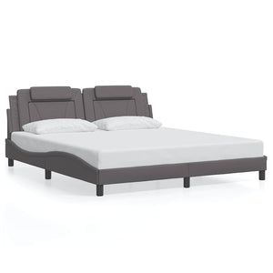 vidaXL Bed Frame "Viana" without Mattress Grey 180x200 cm Faux Leather