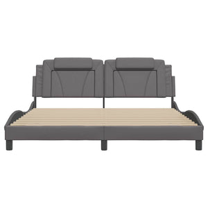 vidaXL Bed Frame "Viana" without Mattress Grey 180x200 cm Faux Leather