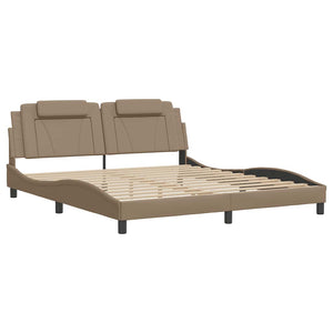 vidaXL Bed Frame "Viana" without Mattress Cappuccino Brown 180x200 cm Faux Leather