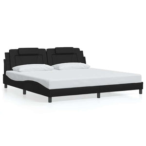 vidaXL Bed Frame "Viana" without Mattress Black 200x200 cm Faux Leather