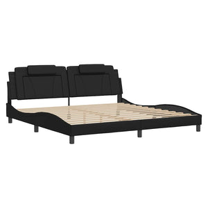 vidaXL Bed Frame "Viana" without Mattress Black 200x200 cm Faux Leather