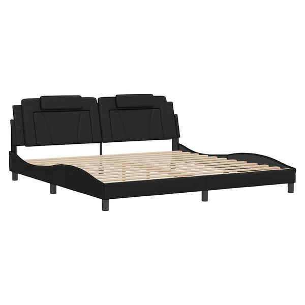 vidaXL Bed Frame "Viana" without Mattress Black 200x200 cm Faux Leather