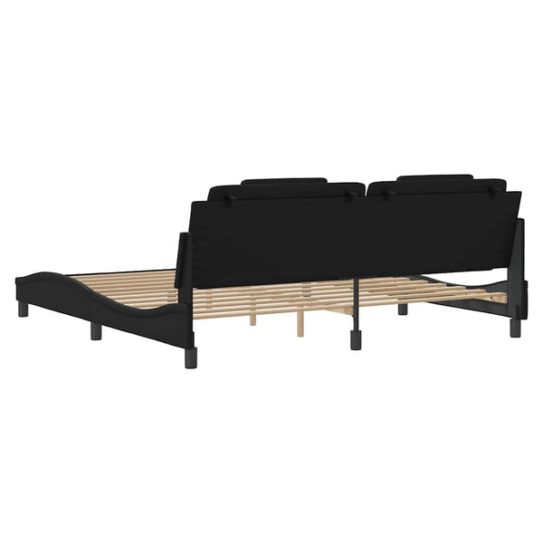 vidaXL Bed Frame "Viana" without Mattress Black 200x200 cm Faux Leather