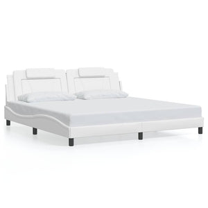 vidaXL Bed Frame "Viana" without Mattress White 200x200 cm Faux Leather