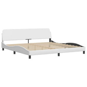vidaXL Bed Frame "Viana" without Mattress White 200x200 cm Faux Leather
