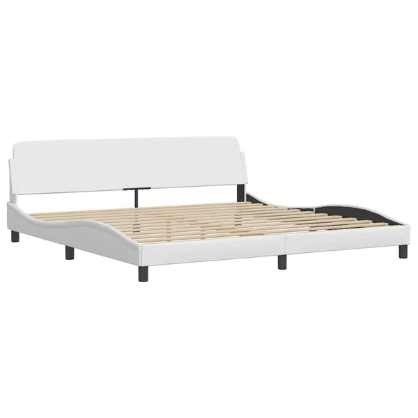 vidaXL Bed Frame "Viana" without Mattress White 200x200 cm Faux Leather