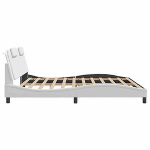 vidaXL Bed Frame "Viana" without Mattress White 200x200 cm Faux Leather