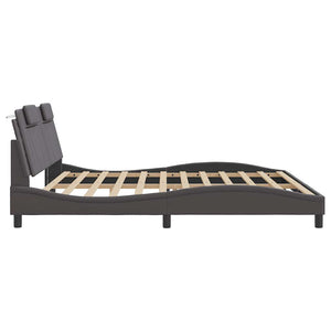 vidaXL Bed Frame "Viana" without Mattress Grey 200x200 cm Faux Leather