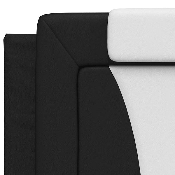 vidaXL Bed Frame "Viana" Without Mattress Black and White 200x200 cm Faux Leather
