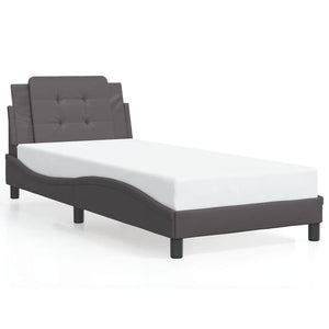 vidaXL Bed Frame without Mattress "Zadar" Grey 80x200 cm Faux Leather