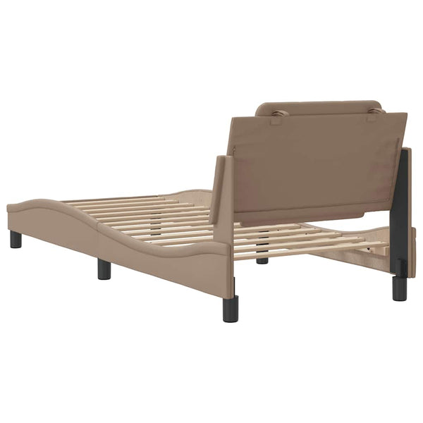 vidaXL Bed Frame without Mattress "Zadar" Cappuccino Brown 80x200 cm Faux Leather