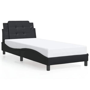 vidaXL Bed Frame without Mattress "Zadar" Black 90x190 cm Faux Leather