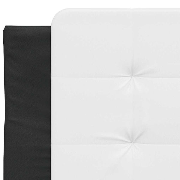 vidaXL Bed Frame without Mattress "Zadar" Black and White 90x190 cm Faux Leather