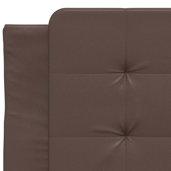 vidaXL Bed Frame without Mattress "Zadar" Brown 90x200 cm Faux Leather