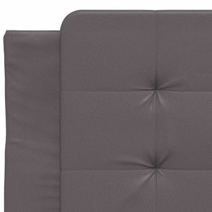 vidaXL Bed Frame without Mattress "Zadar" Grey 90x200 cm Faux Leather