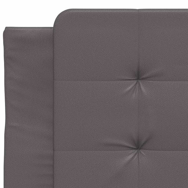 vidaXL Bed Frame without Mattress "Zadar" Grey 90x200 cm Faux Leather