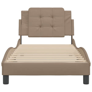 vidaXL Bed Frame without Mattress "Zadar" Cappuccino-Brown 90x200 cm Faux Leather