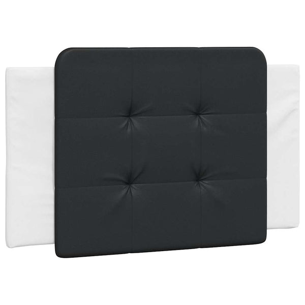 vidaXL Bed Frame without Mattress "Zadar" White and Black 90x200 cm Faux Leather