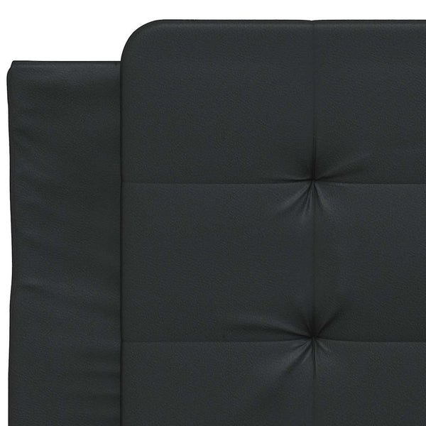 vidaXL Bed Frame without Mattress "Zadar" Black 100x200 cm Faux Leather