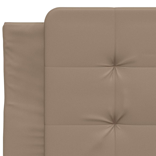vidaXL Bed Frame without Mattress "Zadar" Cappuccino Brown 100x200 cm Faux Leather