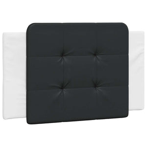 vidaXL Bed Frame without Mattress "Zadar" White and Black 100x200 cm Faux Leather