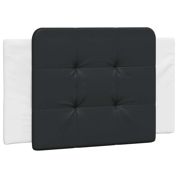 vidaXL Bed Frame without Mattress "Zadar" White and Black 100x200 cm Faux Leather