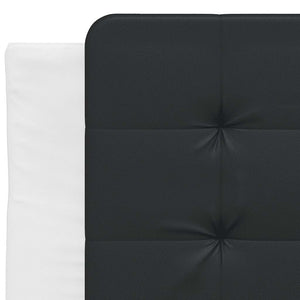 vidaXL Bed Frame without Mattress "Zadar" White and Black 100x200 cm Faux Leather