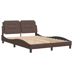 vidaXL Bed Frame without Mattress "Zadar" Brown 120x200 cm Faux Leather