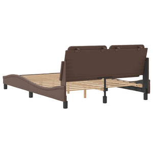 vidaXL Bed Frame without Mattress "Zadar" Brown 120x200 cm Faux Leather