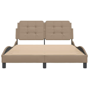 vidaXL Bed Frame without Mattress "Zadar" Cappuccino Brown 120x200 cm Faux Leather