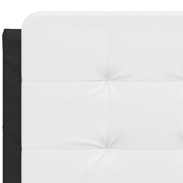 vidaXL Bed Frame without Mattress "Zadar" Black and White 120x200 cm Faux Leather