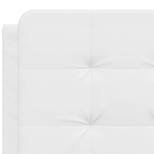 vidaXL Bed Frame without Mattress "Zadar" White 140x190 cm Faux Leather