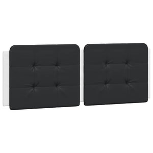 vidaXL Bed Frame without Mattress "Zadar" White and Black 140x190 cm Faux Leather