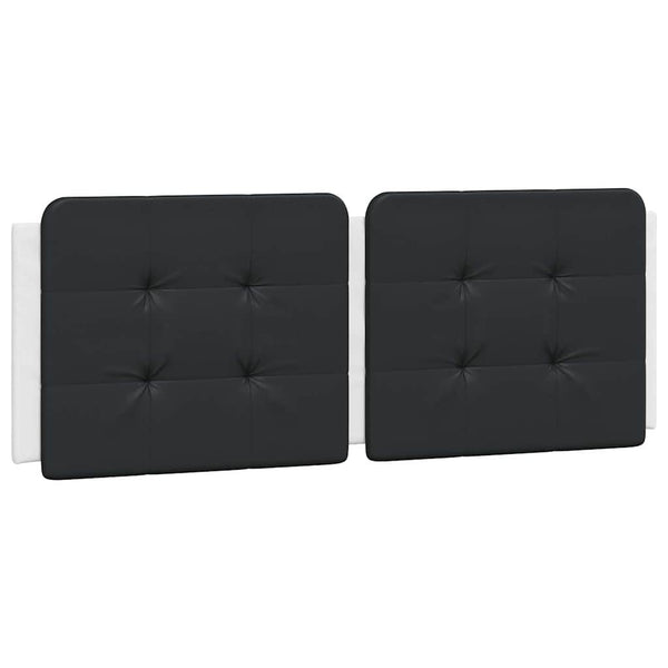 vidaXL Bed Frame without Mattress "Zadar" White and Black 140x200 cm Faux Leather