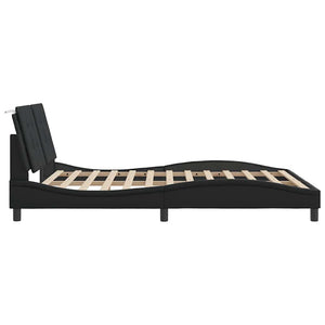 vidaXL Bed Frame without Mattress "Zadar" Black 160x200 cm Faux Leather