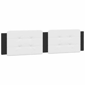 vidaXL Bed Frame without Mattress "Zadar" Black and White 160x200 cm Faux Leather