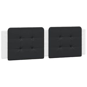 vidaXL Bed Frame without Mattress "Zadar" White and Black 160x200 cm Faux Leather