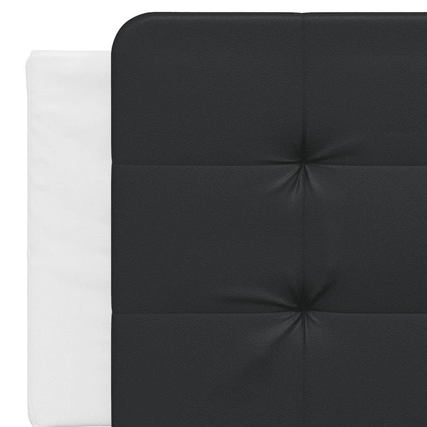 vidaXL Bed Frame without Mattress "Zadar" White and Black 160x200 cm Faux Leather