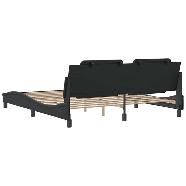 vidaXL Bed Frame without Mattress "Zadar" Black 180x200 cm Faux Leather