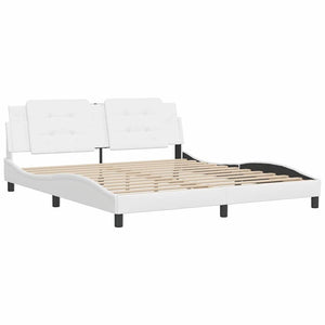 vidaXL Bed Frame without Mattress "Zadar" White 180x200 cm Faux Leather