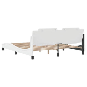 vidaXL Bed Frame without Mattress "Zadar" White 180x200 cm Faux Leather