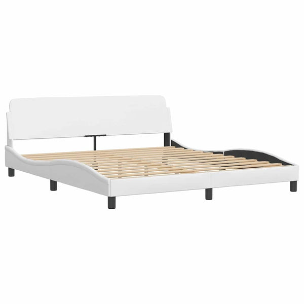 vidaXL Bed Frame without Mattress "Zadar" White 180x200 cm Faux Leather