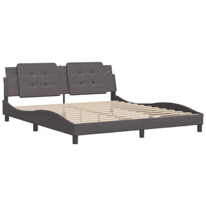 vidaXL Bed Frame without Mattress "Zadar" Grey 180x200 cm Faux Leather