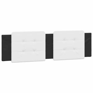 vidaXL Bed Frame without Mattress "Zadar" Black and White 180x200 cm Faux Leather